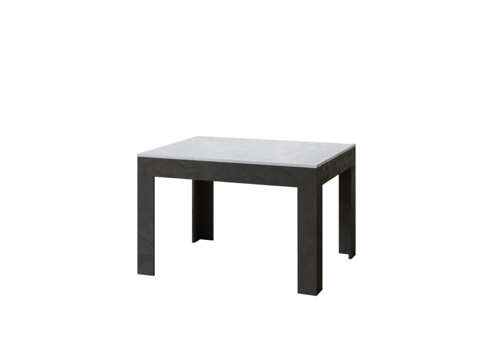 Bibi Table - Extendable table 90x120/180 cm Bibi Mix Spatolato White top - Spatolato Anthracite base