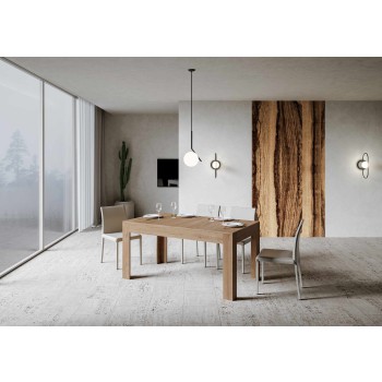 Bibi Table - Extendable table 90x160/220 cm Bibi Spatolato White