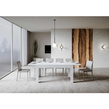 Bibi Table - Extendable table 90x160/220 cm Bibi Spatolato White