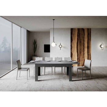 Bibi Table - Extendable table 90x160/220 cm Bibi Spatolato White