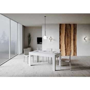 Bibi Table - Extendable table 90x160/220 cm Bibi Spatolato White