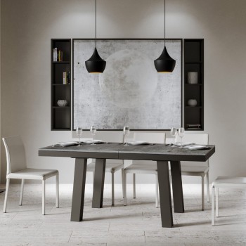 Bridge Evolution table - Extendable table 90x160/264 cm Bridge Evolution White Ash Anthracite frame