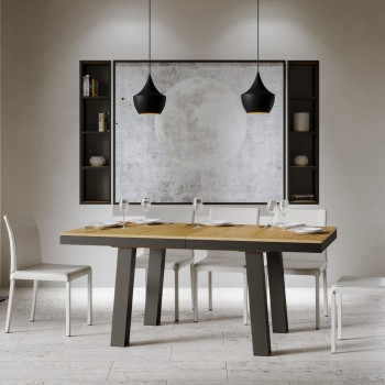 Bridge Evolution table - Extendable table 90x180/440 cm Bridge Evolution White Ash Anthracite frame