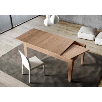 Cico Table - Extendable table 90x120/180 cm Cico White Spatolato