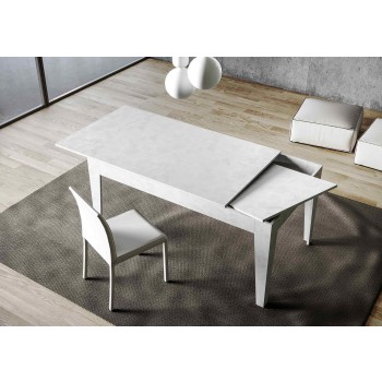 Cico Table - Extendable table 90x120/180 cm Cico White Spatolato