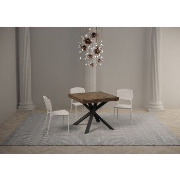 Clerk Premium Table - Extendable table 90x90/194 cm Clerk Premium White Ash top - Anthracite legs