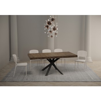 Clerk Premium Table - Extendable table 90x90/194 cm Clerk Premium White Ash top - Anthracite legs