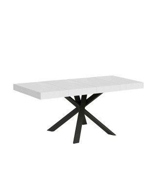 Clerk Premium Table - Extendable table 90x90/194 cm Clerk Premium White Ash top - Anthracite legs