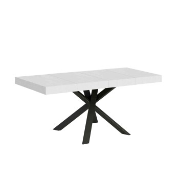 Clerk Premium Table - Extendable table 90x90/194 cm Clerk Premium White Ash top - Anthracite legs