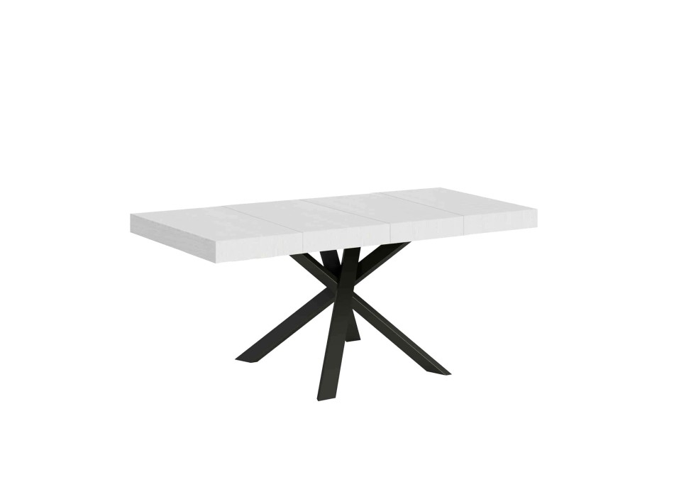 Clerk Premium Table - Extendable table 90x90/194 cm Clerk Premium White Ash top - Anthracite legs