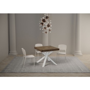 Clerk Premium Table - Extendable table 90x90/194 cm Clerk Premium White Ash top - White legs