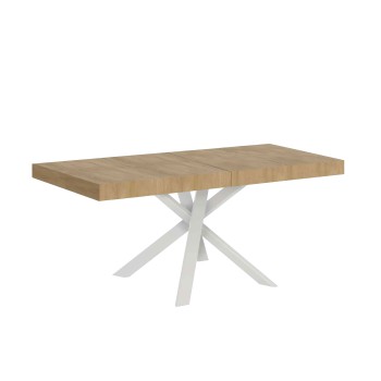 Clerk Premium Table - Extendable table 90x90/194 cm Clerk Premium White Ash top - White legs