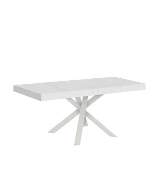 Clerk Premium Table - Extendable table 90x90/194 cm Clerk Premium White Ash top - White legs