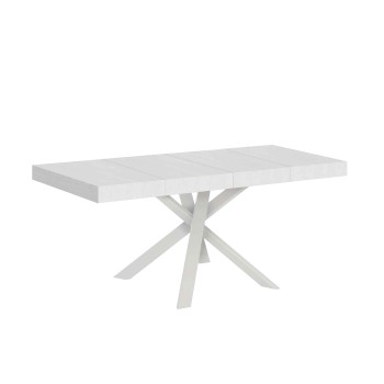 Clerk Premium Table - Extendable table 90x90/194 cm Clerk Premium White Ash top - White legs