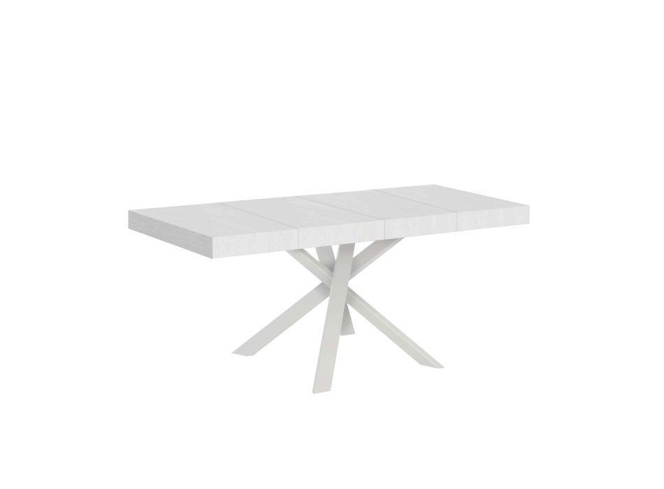 Clerk Premium Table - Extendable table 90x90/194 cm Clerk Premium White Ash top - White legs