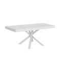 Extendable table 90x90/194 cm Clerk Premium top - White legs