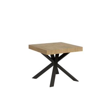 Clerk Table - Extendable table 90x90/194 cm Clerk White Ash top - Anthracite legs