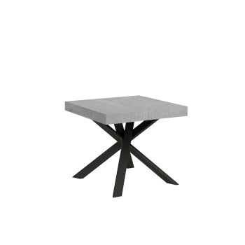 Clerk Table - Extendable table 90x90/194 cm Clerk White Ash top - Anthracite legs