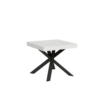 Clerk Table - Extendable table 90x90/194 cm Clerk White Ash top - Anthracite legs