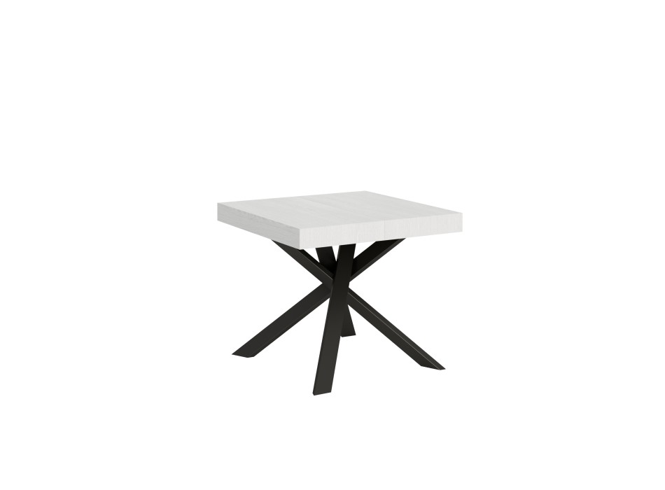 Clerk Table - Extendable table 90x90/194 cm Clerk White Ash top - Anthracite legs