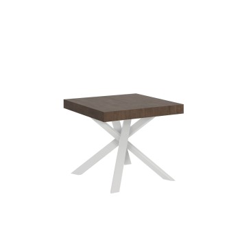 Clerk Table - Extendable table 90x90/194 cm Clerk White Ash top - White legs