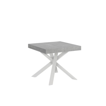 Clerk Table - Extendable table 90x90/194 cm Clerk White Ash top - White legs