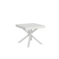 Extendable table 90x90/194 cm Clerk top - White legs