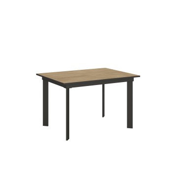 Cumar Table - Extendable table 90x120/180 cm Cumar White Ash Anthracite frame