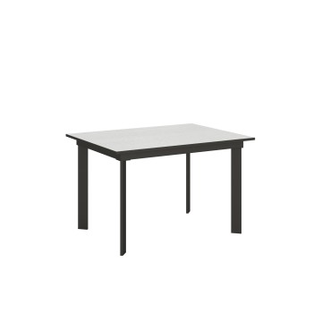 Cumar table - Extendable table 90x120/180 cm Cumar White Ash Anthracite frame