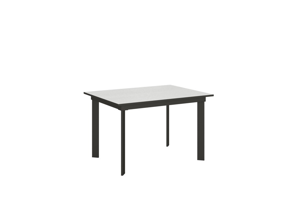 Cumar table - Extendable table 90x120/180 cm Cumar White Ash Anthracite frame