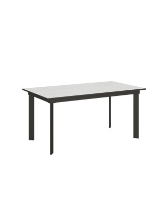 Cumar table - Extendable table 90x160/220 cm Cumar White Ash Anthracite frame