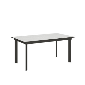 Cumar table - Extendable table 90x160/220 cm Cumar White Ash Anthracite frame