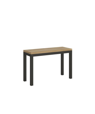 Everyday Double Table - Opening table 120/200x45/90 cm Everyday Double Oak Nature Anthracite frame