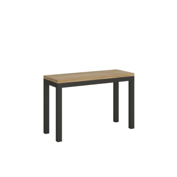 Everyday Double Table - Opening table 120/200x45/90 cm Everyday Double Oak Nature Anthracite frame