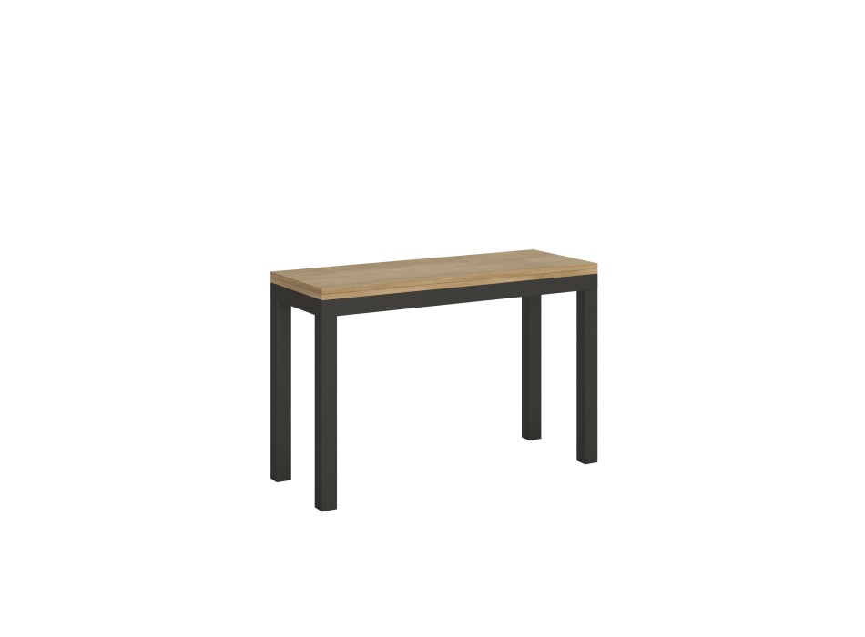 Everyday Double Table - Opening table 120/200x45/90 cm Everyday Double Oak Nature Anthracite frame