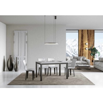 Everyday Evolution table - Extendable table 90x120/224 cm Everyday Evolution White Ash Anthracite frame