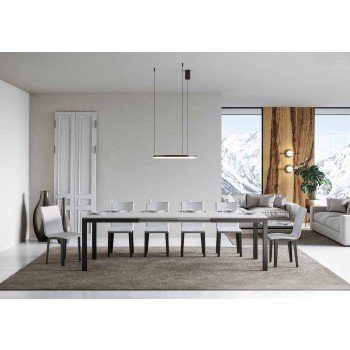 Everyday Evolution table - Extendable table 90x120/224 cm Everyday Evolution White Ash Anthracite frame