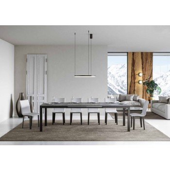 Everyday Evolution table - Extendable table 90x120/224 cm Everyday Evolution White Ash Anthracite frame