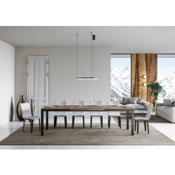 Everyday Evolution table - Extendable table 90x120/380 cm Everyday Evolution White Ash Anthracite frame