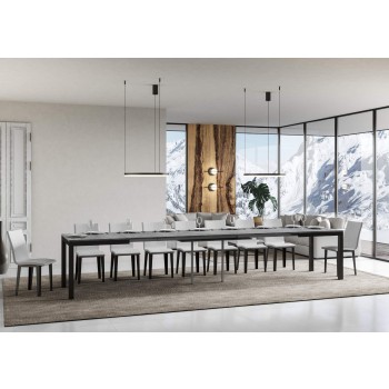 Everyday Evolution table - Extendable table 90x160/420 cm Everyday Evolution White Ash Anthracite frame