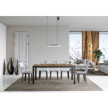 Everyday Evolution table - Extendable table 90x160/420 cm Everyday Evolution White Ash Anthracite frame