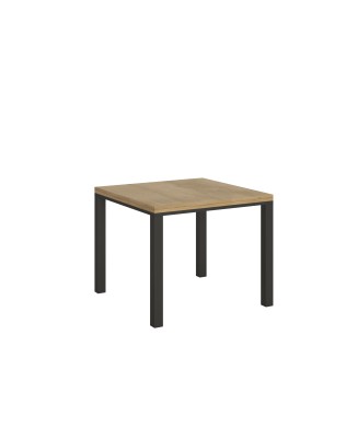 Everyday Libra Anthracite Table - Opening table 90x90/180 cm Everyday Libra Oak Nature Anthracite frame