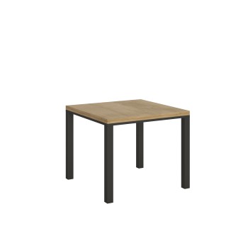 Everyday Libra Anthracite Table - Opening table 90x90/180 cm Everyday Libra Oak Nature Anthracite frame