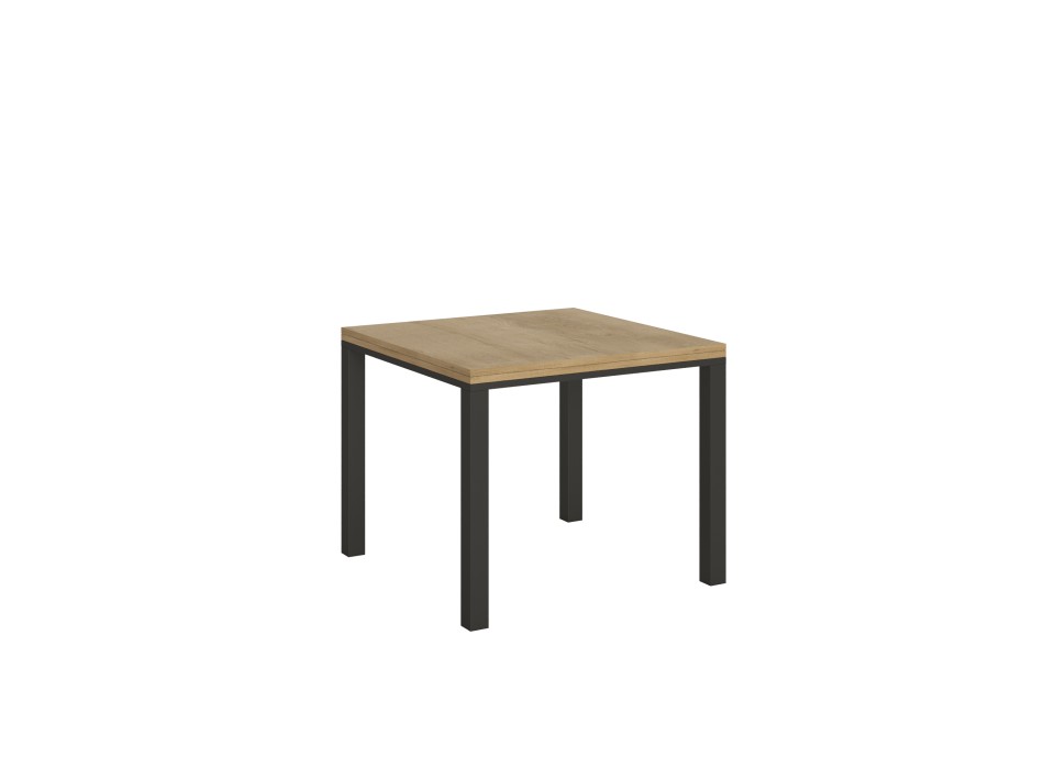 Everyday Libra Anthracite Table - Opening table 90x90/180 cm Everyday Libra Oak Nature Anthracite frame