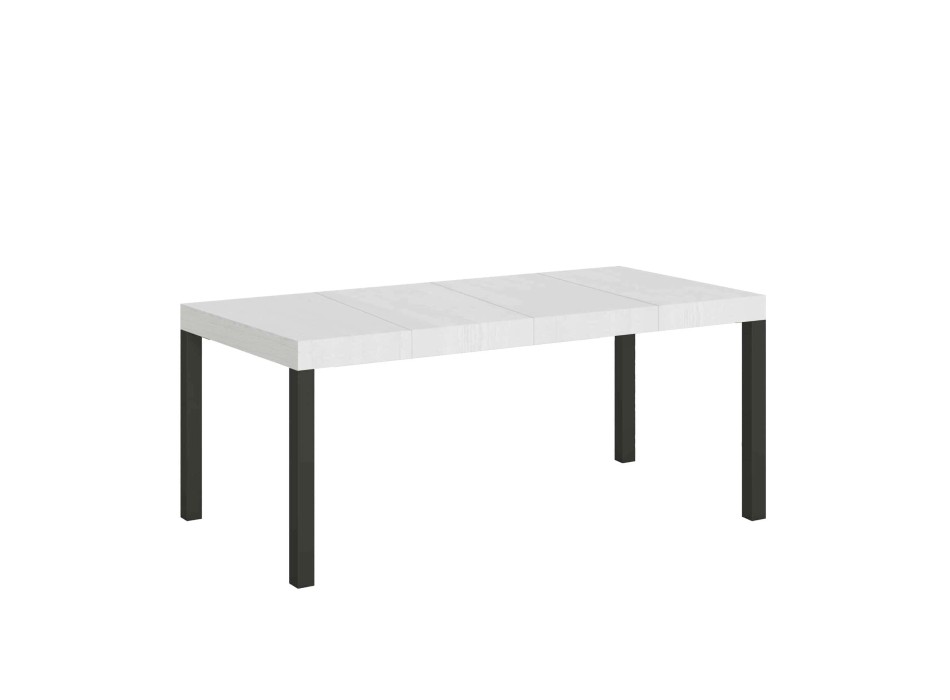 Everyday Premium Table - Extendable table 90x90/246 cm Everyday Premium White Ash Anthracite frame