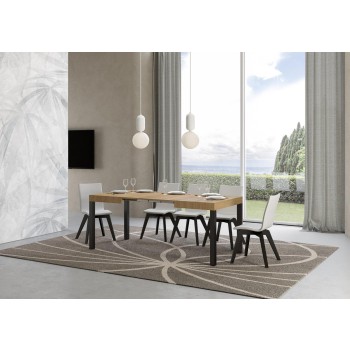 Everyday Table - Extendable table 70x110/194 cm Everyday White Ash Anthracite frame