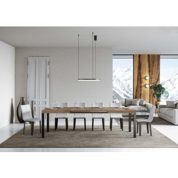 Everyday Table - Extendable table 90x130/234 cm Everyday White Ash Anthracite frame