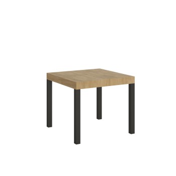 Everyday Table - Extendable table 90x90/246 cm Everyday White Ash Anthracite frame