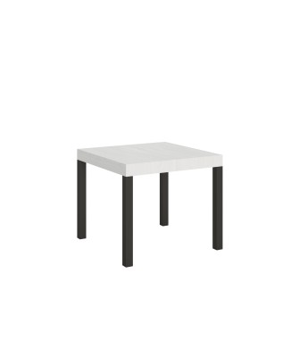 Everyday Table - Extendable table 90x90/246 cm Everyday White Ash Anthracite frame