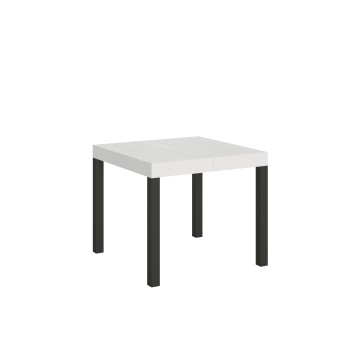 Everyday Table - Extendable table 90x90/246 cm Everyday White Ash Anthracite frame